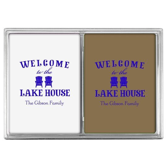Welcome to the Lake House Double Deck Playing Cards